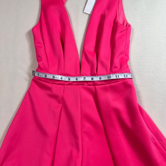 SASSY HOT PINK Cut-Out Romper - Picture 6 of 8